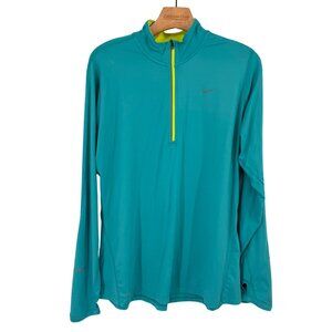 Nike Running Dri-FIT womens Long Sleeve Shirt size XL Turquoise